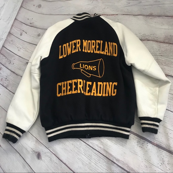 2000’s Varsity Cheerleading Leather & Wool Jacket Y2K - Picture 14 of 16